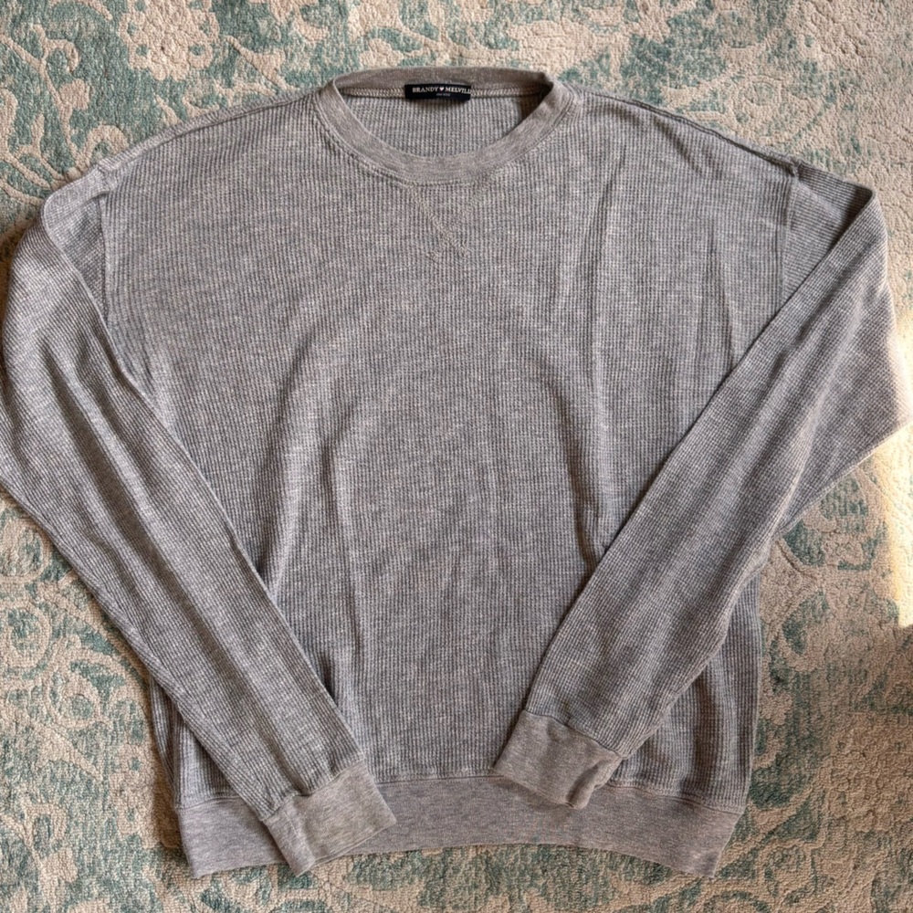 Brandy Melville gray thermal long sleeve